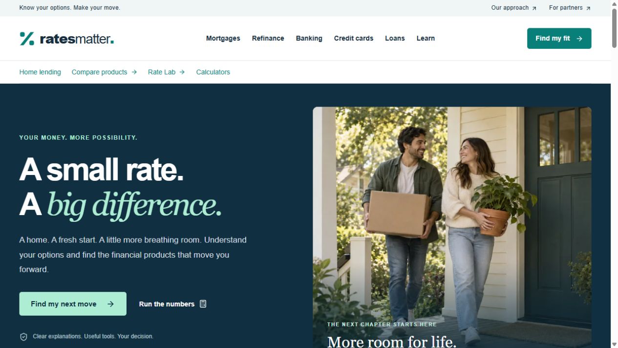 Rates Matter website preview