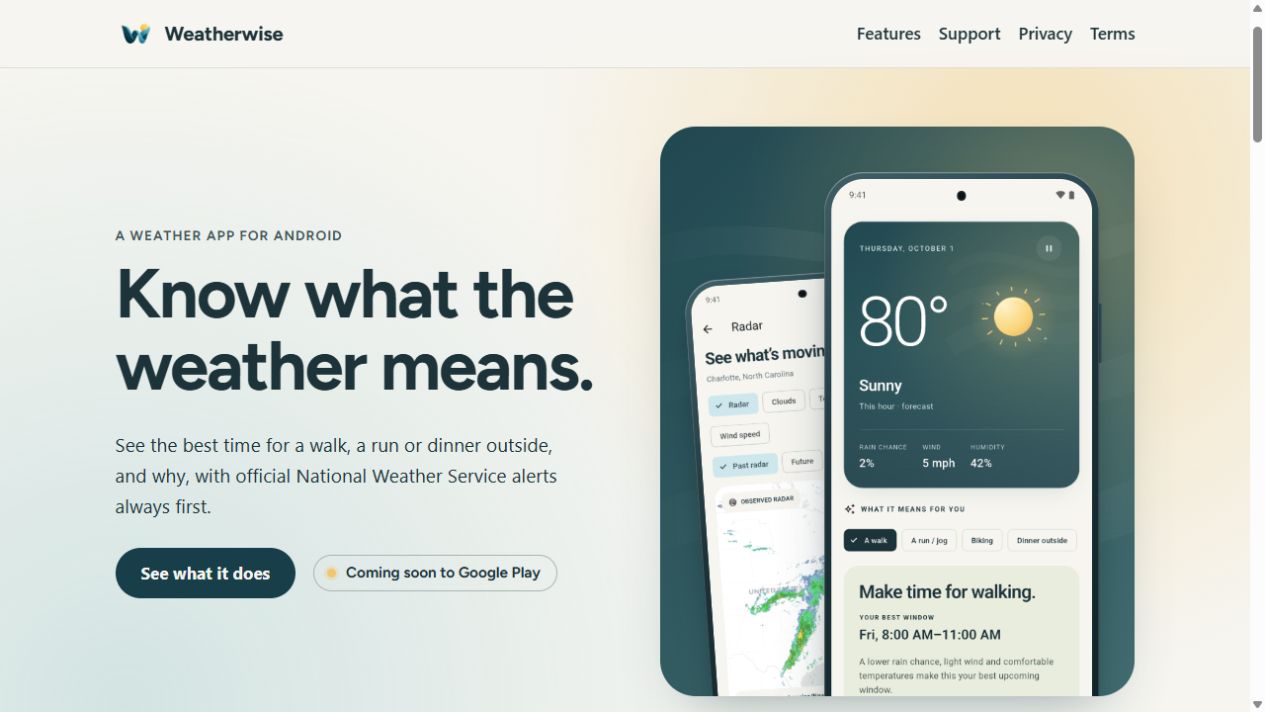 Weatherwise website preview
